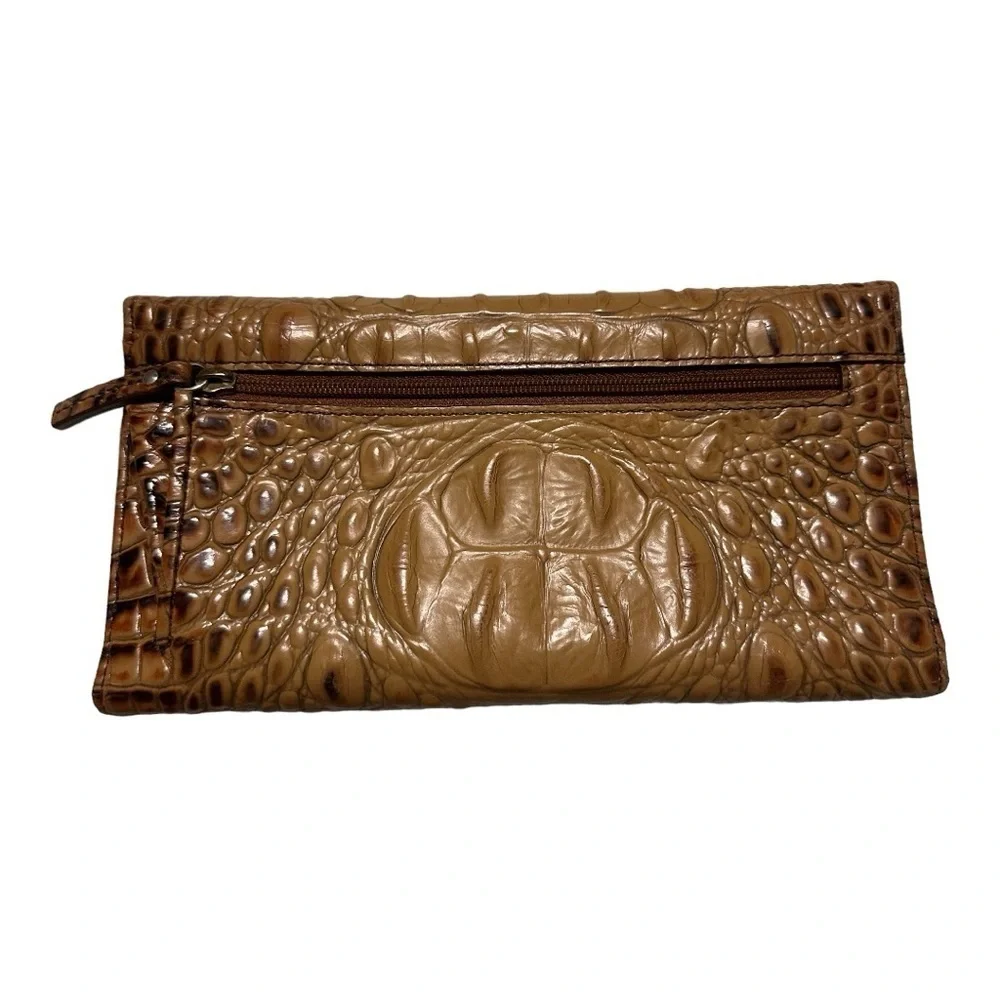 Brahmin Toasted Almond Collection 4 Pieces Handbag Crossbody Two Wallets